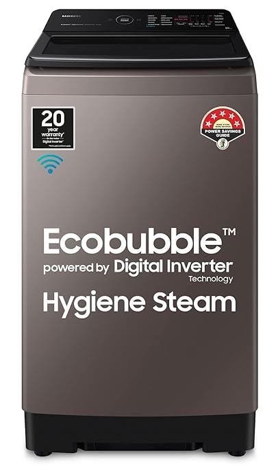 Samsung 10 Kg 5 Star Ecobubble Wi Fi Inverter Fully Automatic Top Load Washing Machine WA10BG4686BRTL Rose Brown Bubble...