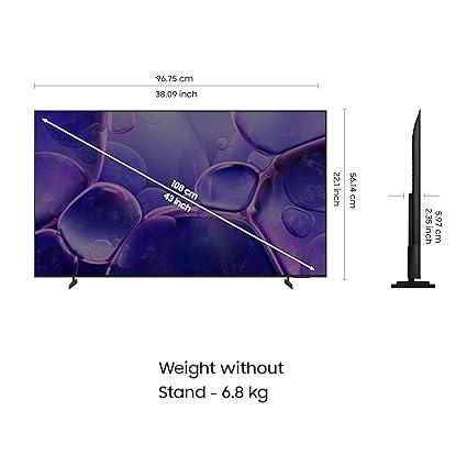 Samsung 108 cm 43 inches Crystal 4K Ultra HD Smart LED TV UA43U8400FULXL Black