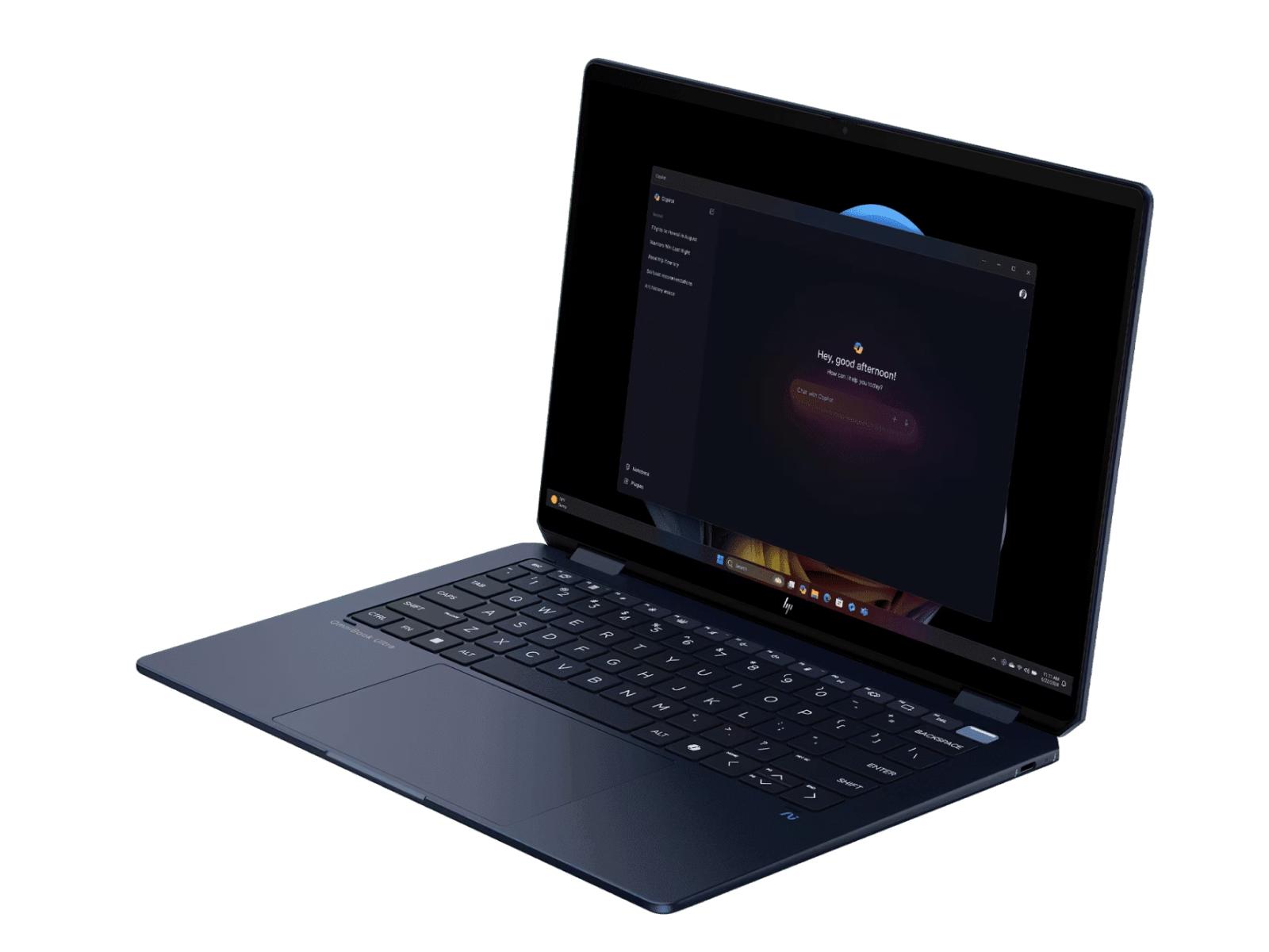 HP OmniBook Ultra Flip Laptop, Intel® Core™ Ultra 7 processor, 32GB LPDDR5X RAM, 1 TB SSD Hard Drive, Blue, 14-fh0046TU