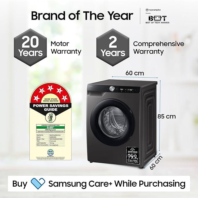 Samsung 12 kg Fully Automatic Front Load Washing Machine WW12DG6B24AXTL