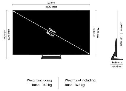 Samsung 138 cm 55 inches 4K Ultra HD Smart OLED TV QA55S90CAKLXL Titan Black