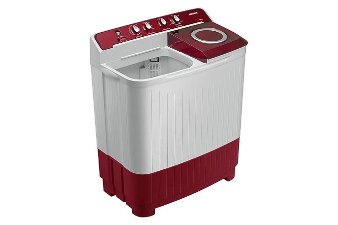 Samsung 7.5 Kg Inverter 5 Star Top Load Washing Machine WT75B3200RR TL Light Grey Red Base Air turbo drying